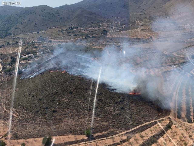 Estabilizado un incendio forestal en Mazarrón