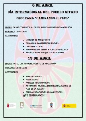 Mazarrón celebrará el Día Internacional del Pueblo Gitano el próximo 8 de abril