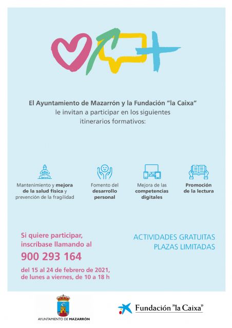 La Fundación 'la Caixa', en convenio con el Ayuntamiento de Mazarrón y en colaboración con el Centro de Día, impulsa talleres virtuales para las personas mayores