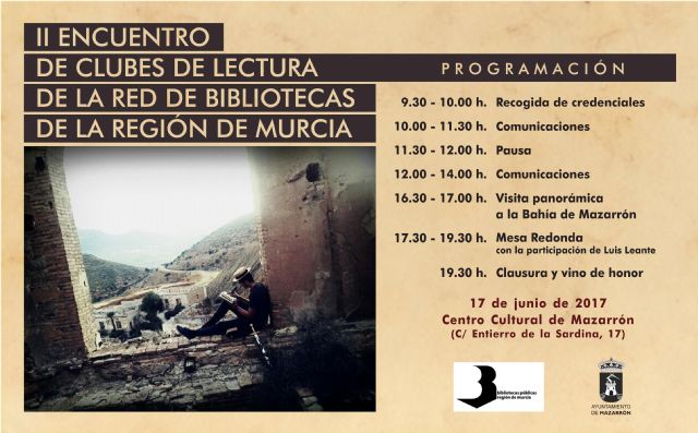 Mazarrón acogerá el segundo encuentro de clubes de lectura de la red de bibliotecas regional