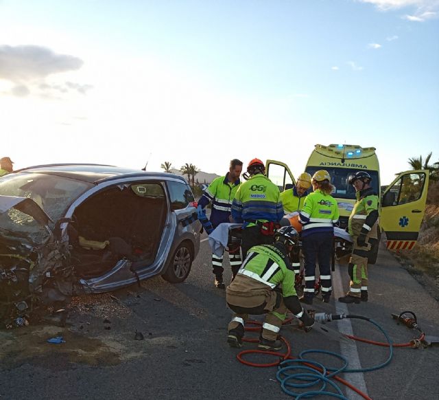 Accidente de tráfico en la N-332, en Puerto de Mazarrón