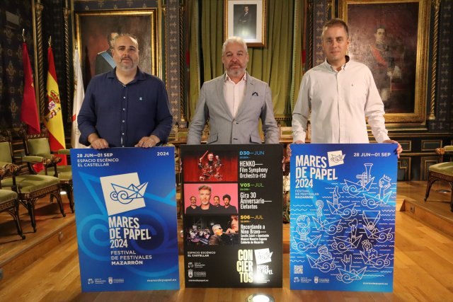 Presentación de los primeros conciertos del Festival Mares de Papel en Mazarrón